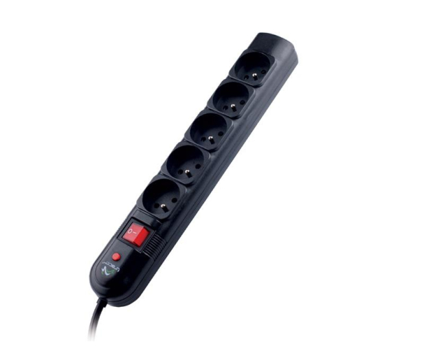 Tracer Listwa zasilająca TRACER 5m (5 gniazd) PowerGuard Black (TRA - 1412230 - zdjęcie 2